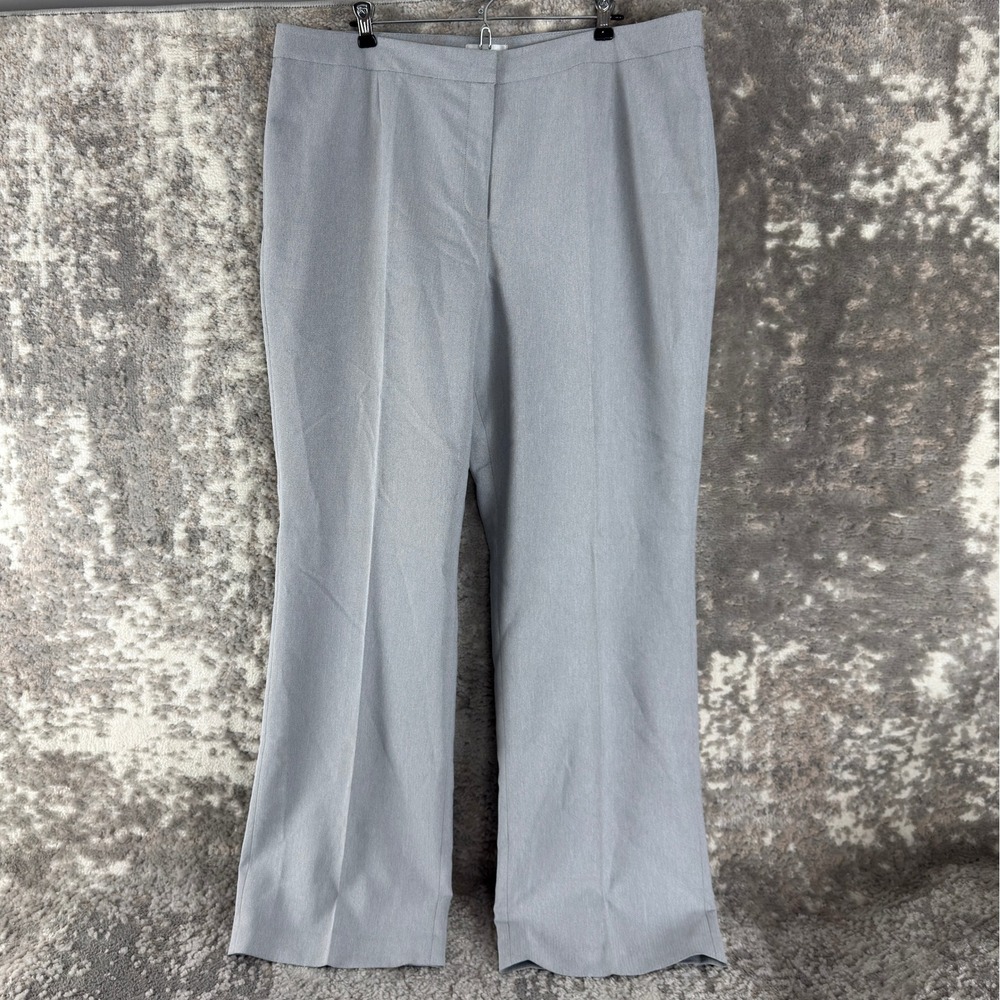 Le Suit Size 18 Herringbone Dress Career Trousers Pants Gray Women